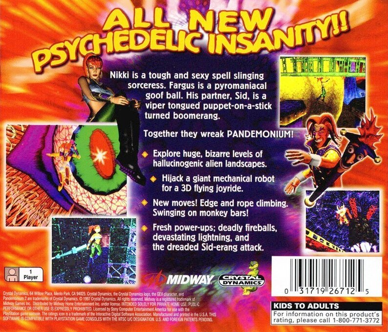Pandemonium 2 — Box back