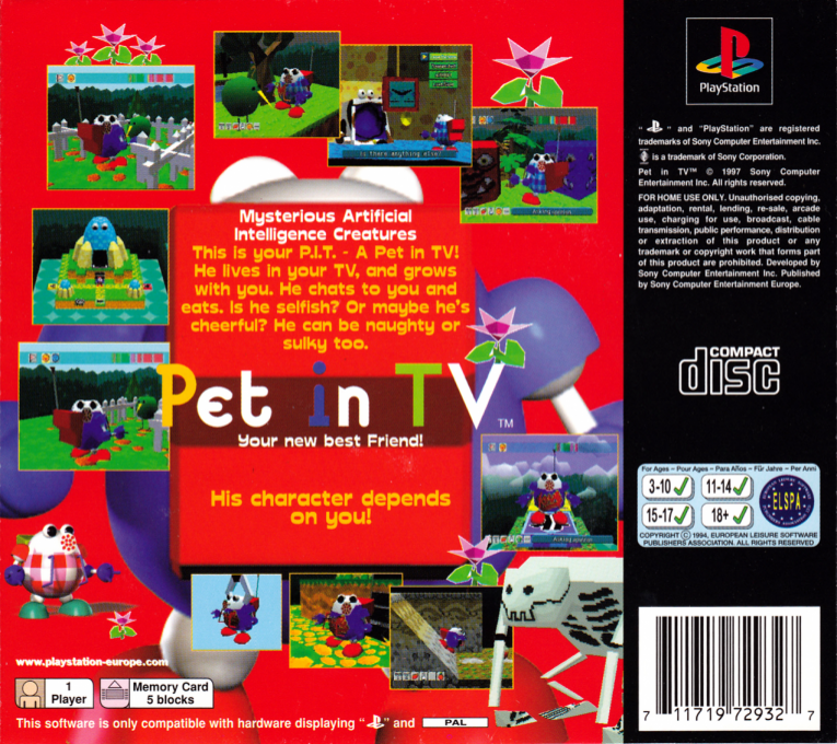 Pet in TV — Box back