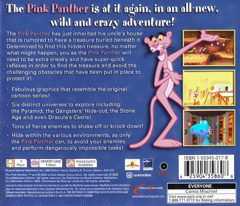 Pink Panther : Pinkadelic Pursuit — Box back