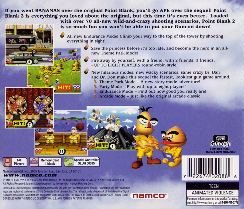 Point Blank 2 — Box back