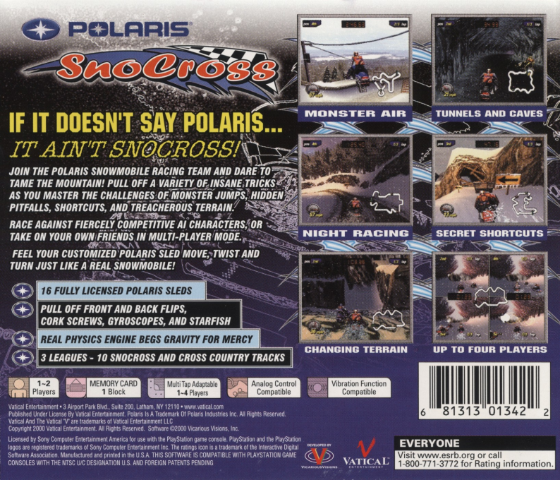 Polaris SnoCross — Box back