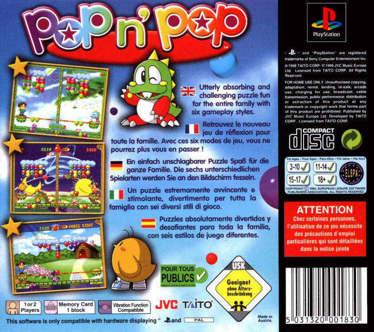 Pop n' Pop — Box back