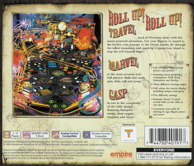 Pro Pinball : Fantastic Journey — Box back