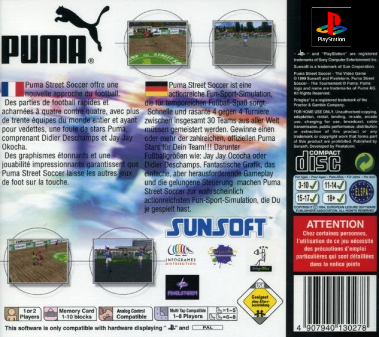 Puma Street Soccer — Box back