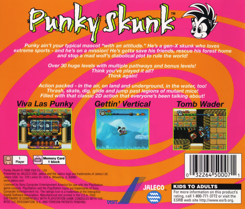 Punky Skunk — Box back