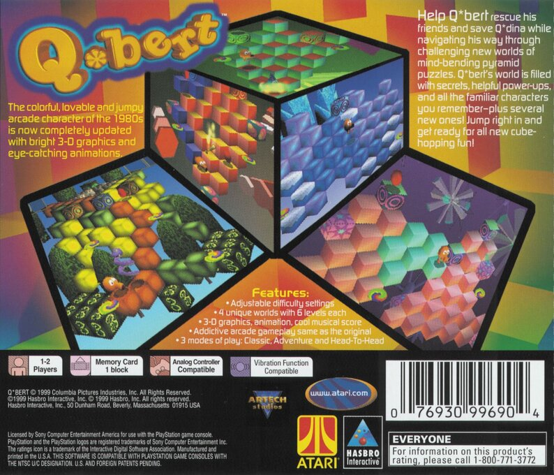 Q*bert — Box back