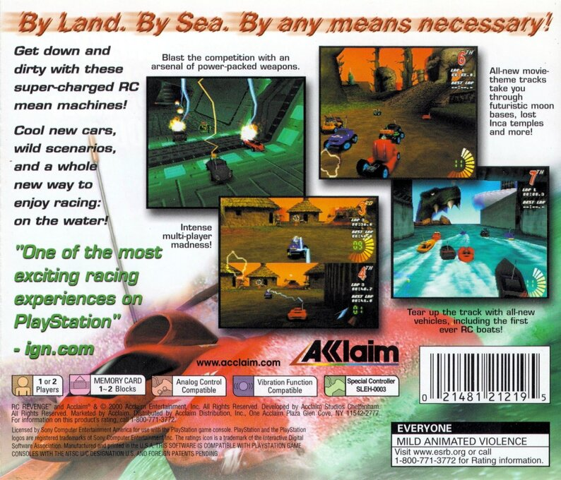 RC Revenge — Box back