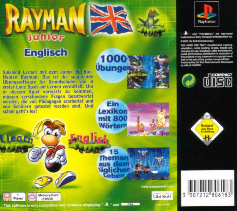 Rayman Junior — Box back