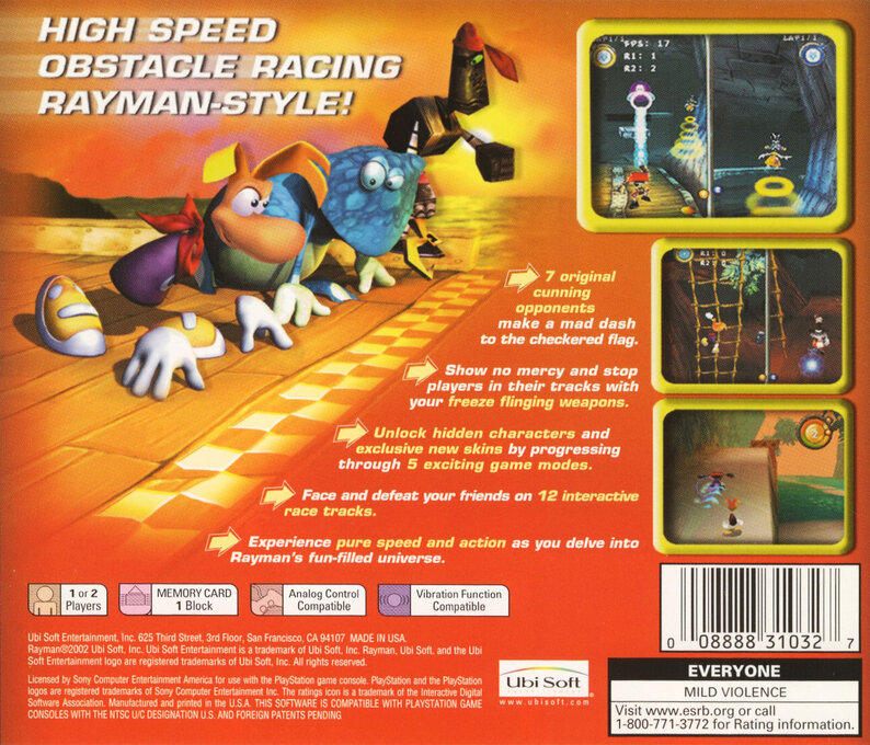 Rayman Rush — Box back