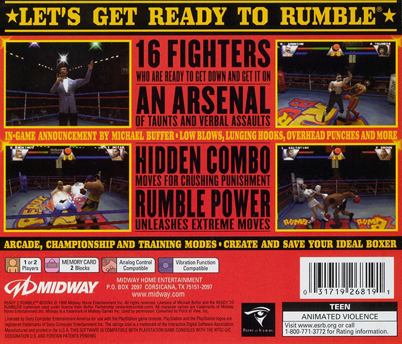 Ready 2 Rumble Boxing — Box back