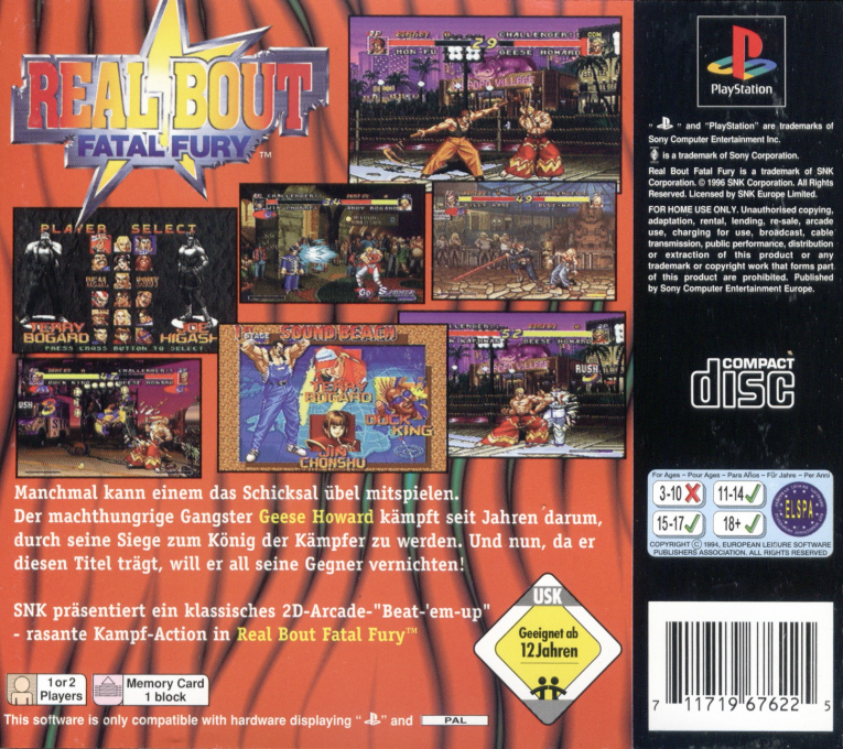 Real Bout Fatal Fury — Box back