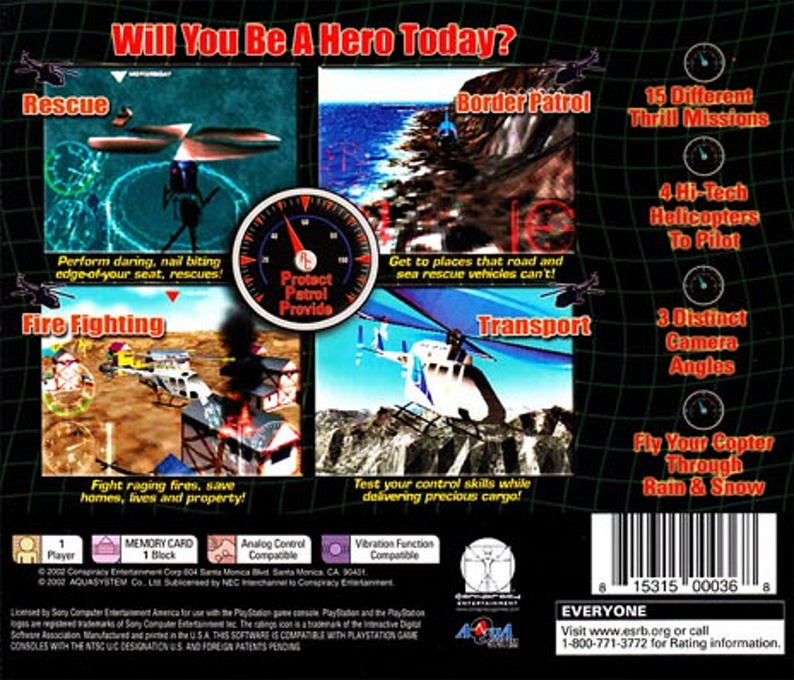 Rescue Copter — Box back