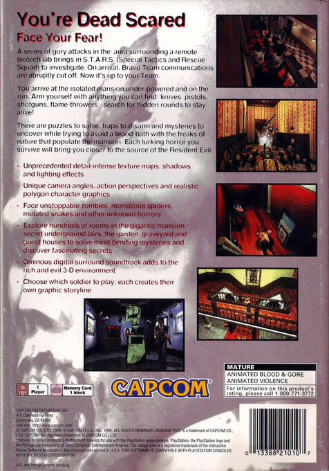 Resident Evil — Box back