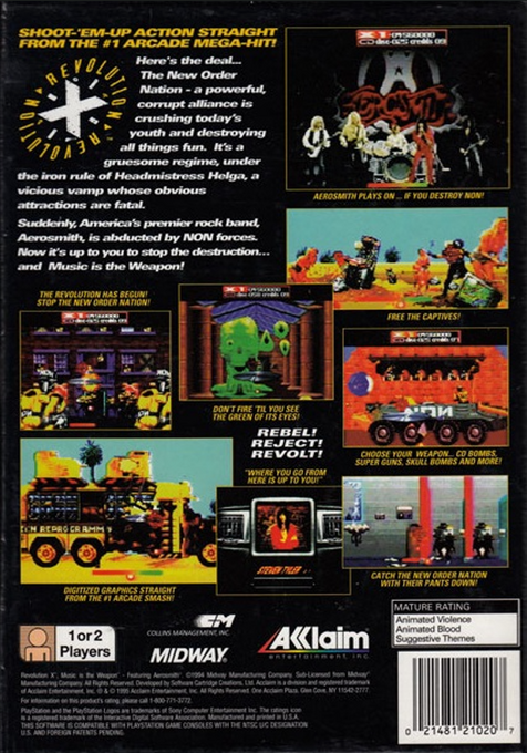 Revolution X : Music Is the Weapon — Box back