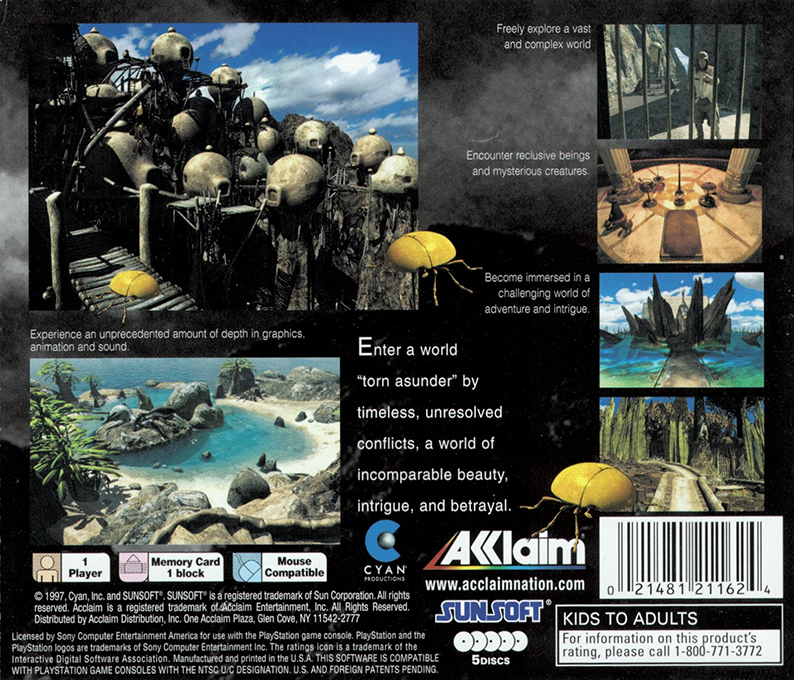 Riven : The Sequel to Myst — Box back