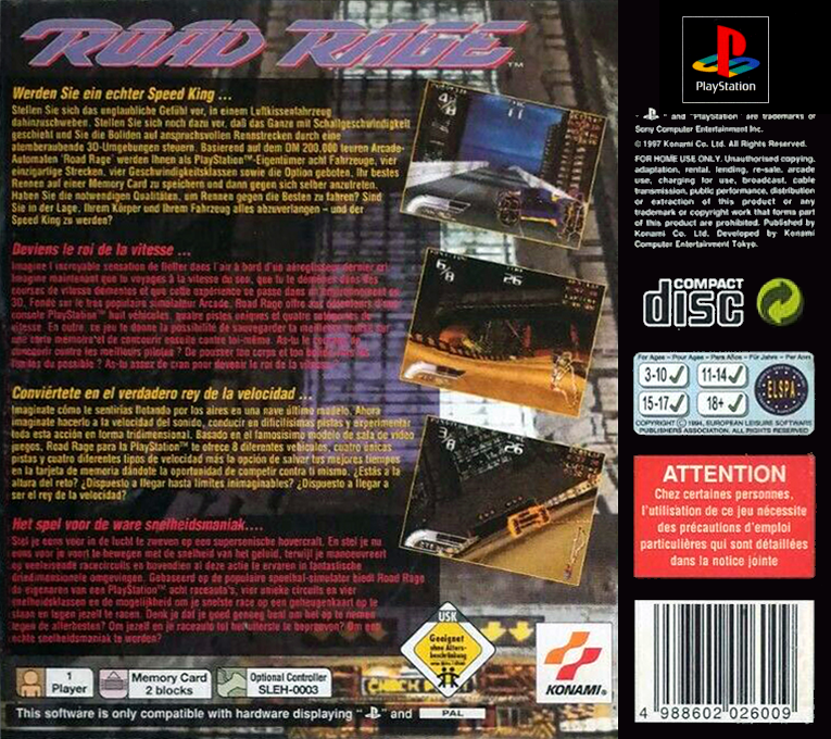 Road Rage — Box back