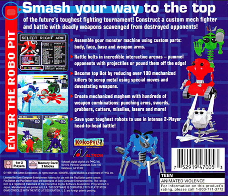 Robo Pit — Box back