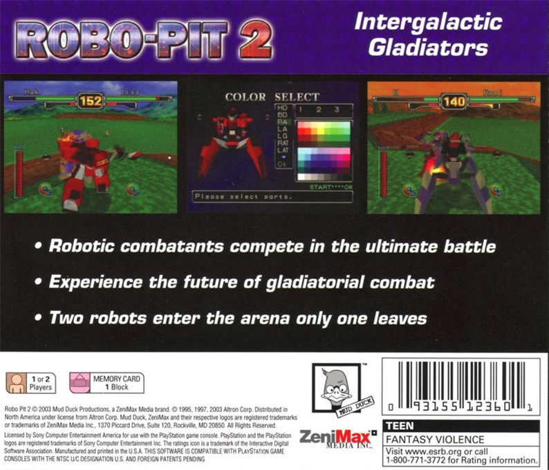 Robo Pit 2 — Box back