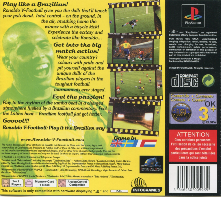 Ronaldo V-Football — Box back