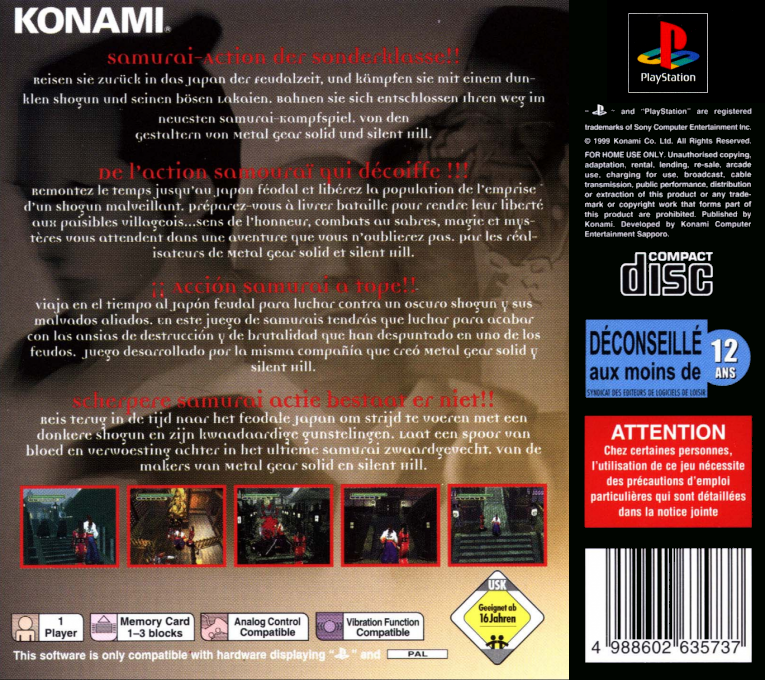 Ronin Blade — Box back