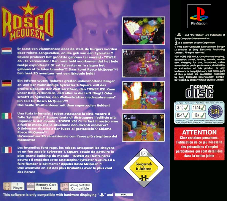 Rosco McQueen — Box back