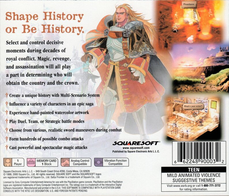 SaGa Frontier 2 — Box back