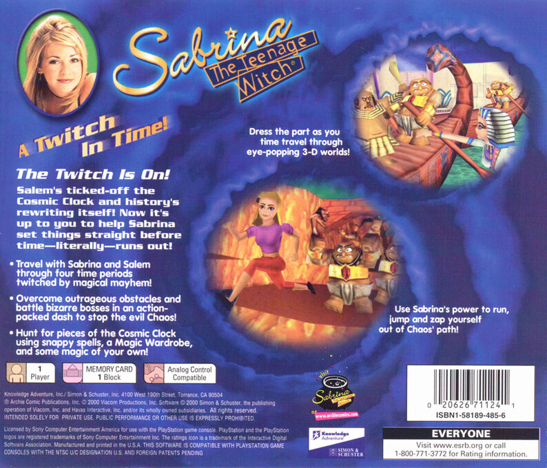 Sabrina the Teenage Witch : A Twitch in Time! — Box back