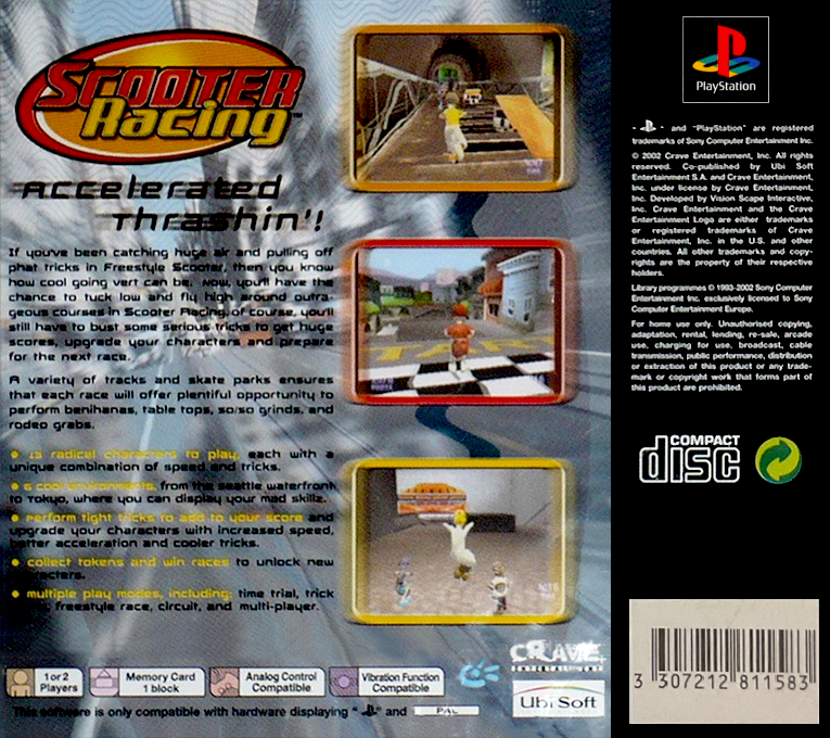 Scooter Racing — Box back
