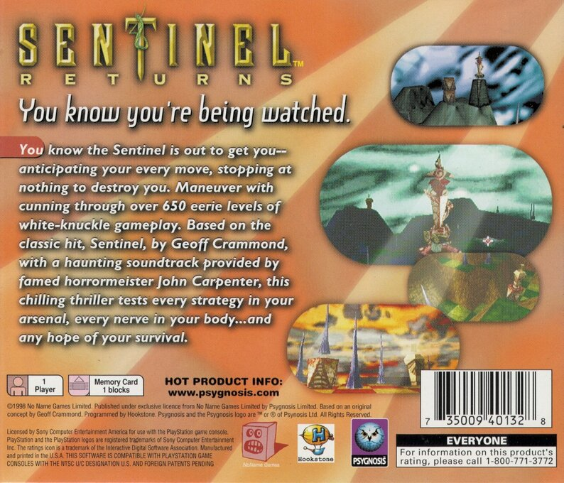 Sentinel Returns — Box back