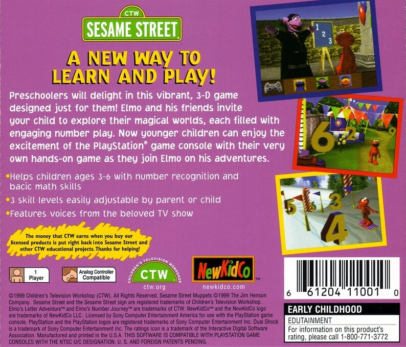 Sesame Street : Elmo's Number Journey — Box back