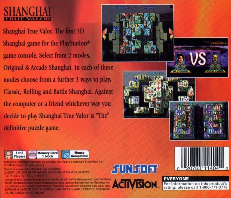 Shanghai : True Valor — Box back