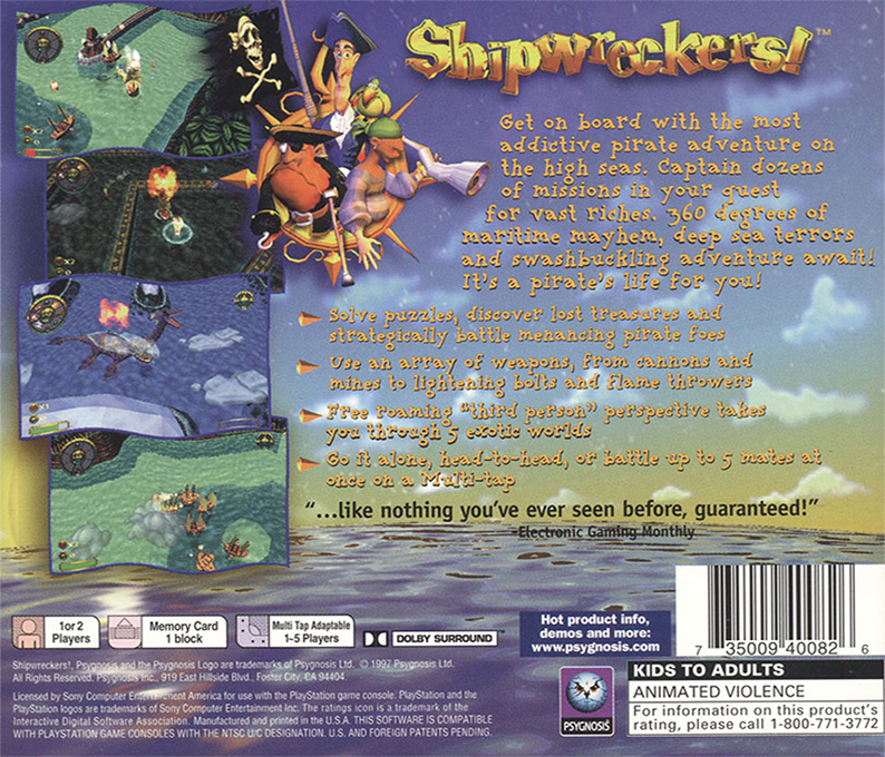 Shipwreckers! — Box back