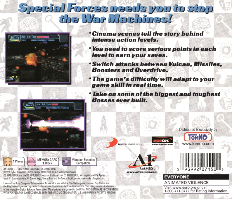 Shooter Space Shot — Box back