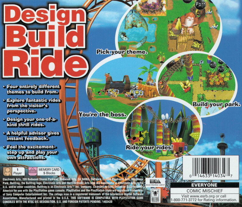 Sim Theme Park — Box back