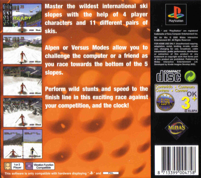 Ski Air Mix — Box back