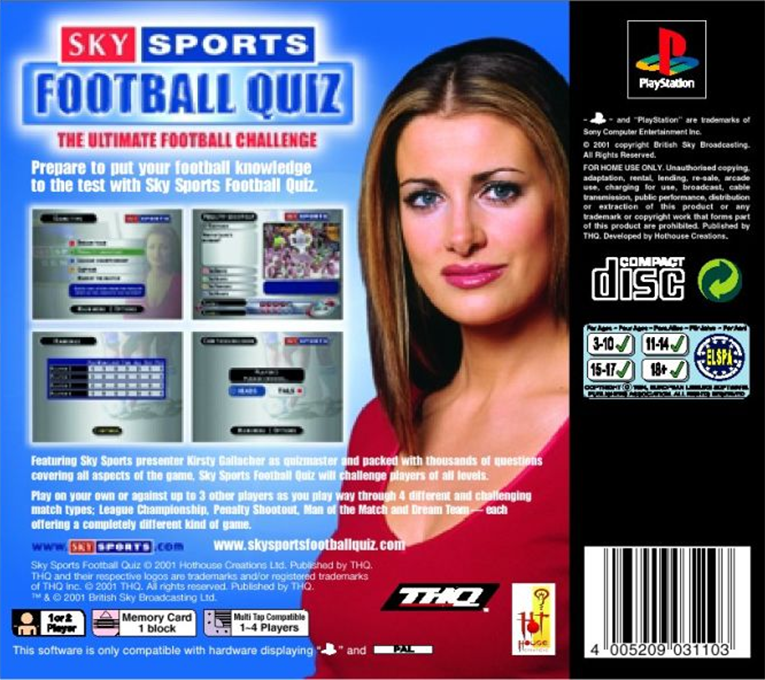Sky Sports Football Quiz — Box back