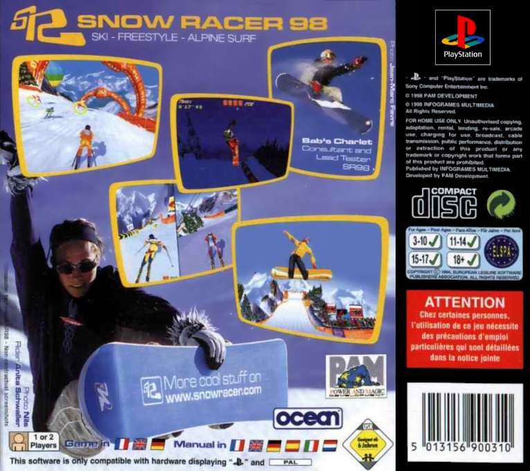 Snow Racer 98 — Box back