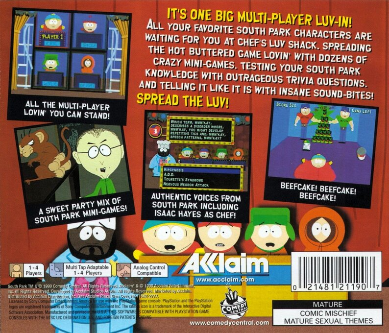 South Park : Chef's Luv Shack — Box back