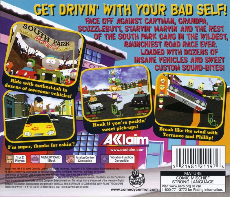 South Park Rally — Box back