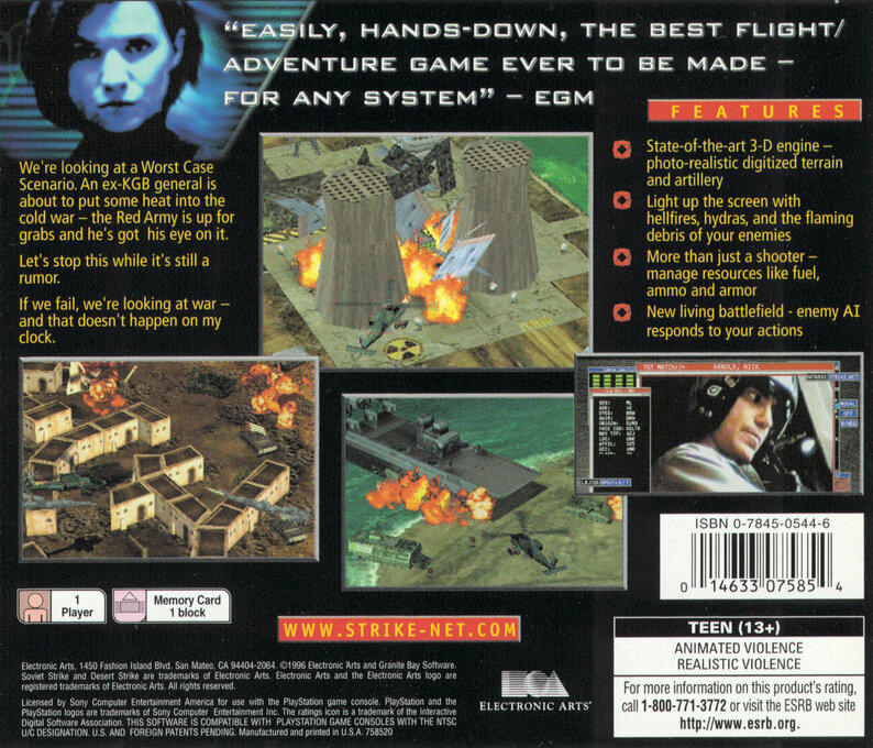 Soviet Strike — Box back