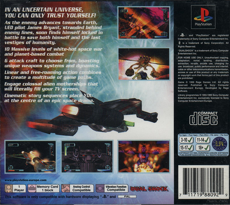 Space Debris — Box back