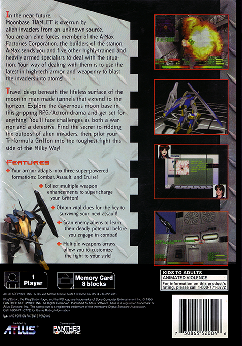 Space Griffon VF-9 — Box back