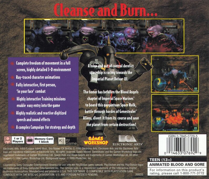 Space Hulk : Vengeance of the Blood Angels — Box back