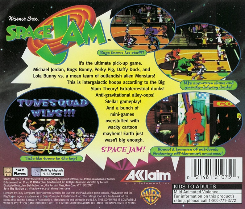 Space Jam — Box back