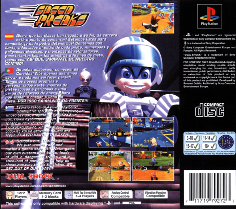 Speed Freaks — Box back