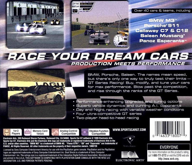 Sports Car GT — Box back