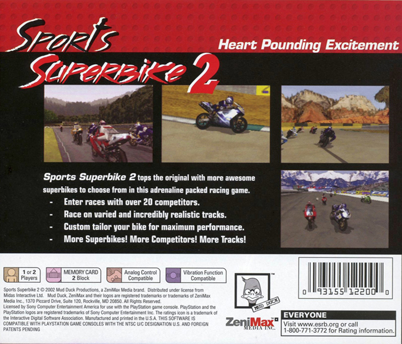 Sports Superbike 2 — Box back