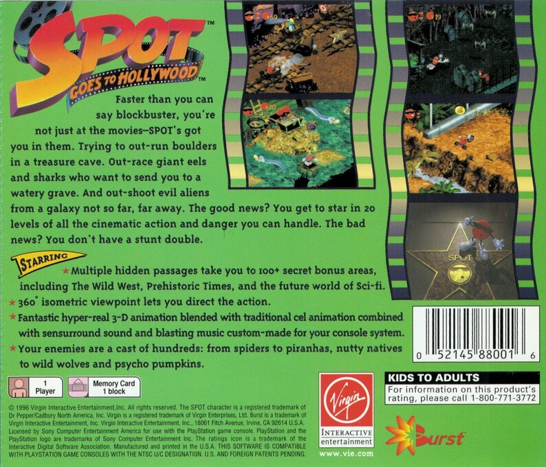 Spot Goes to Hollywood — Box back