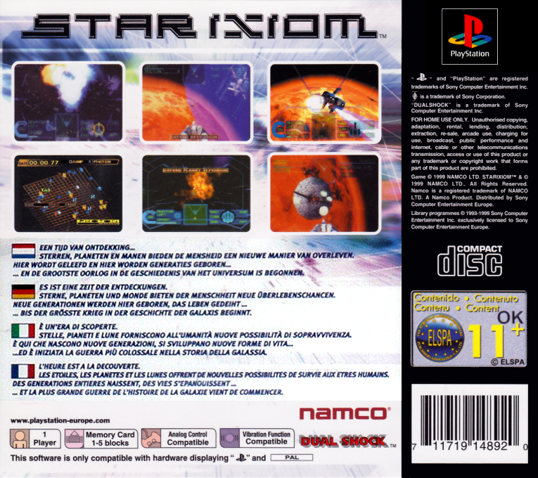 Star Ixiom — Box back