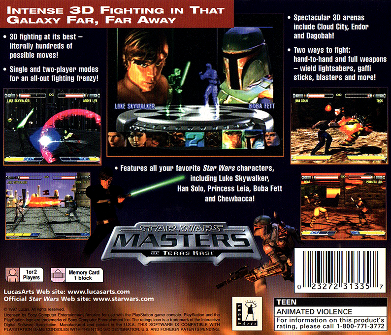 Star Wars : Masters of Teras Kasi — Box back